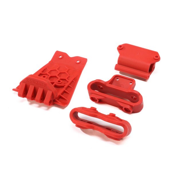 ARA320777 Arrma Lower Skid And Bumper Mount Set - Red