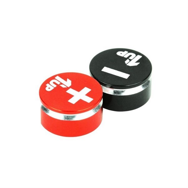 1up Racing LowPro Bullet Plug Grips - Black/Red