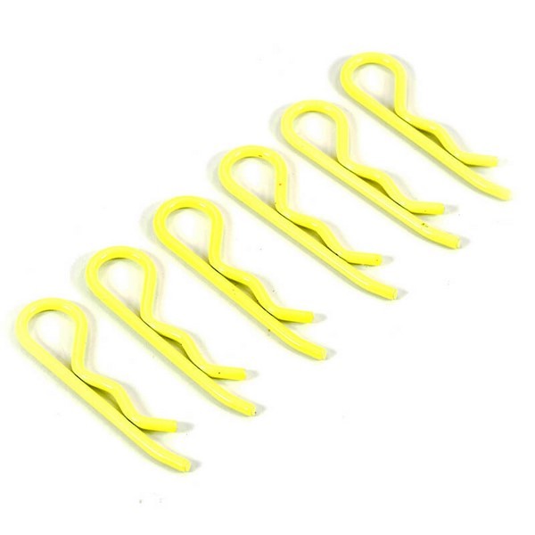 1/8th/1/5TH/TRANSPONDER BODY CLIPS FLUO YELLOW (6)