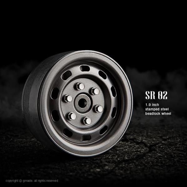 70177 Gmade 1.9 SR02 Beadlock Wheels (Steel) (2)