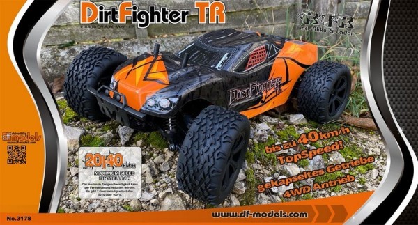 3178 DF-Model DirtFighter TR RTR Truck - Brushed - T-Plug NimH 7.2V - Orange