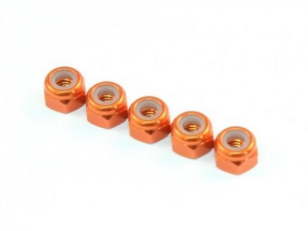 Radtec Alu Lock Nuts M3 x 5,5mm - Orange