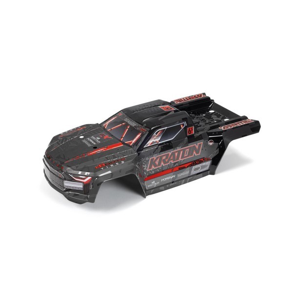 ARA406169 Arrma KRATON 6S EXB BLX Painted Decalled Trimmed Body Schwarz - Rot