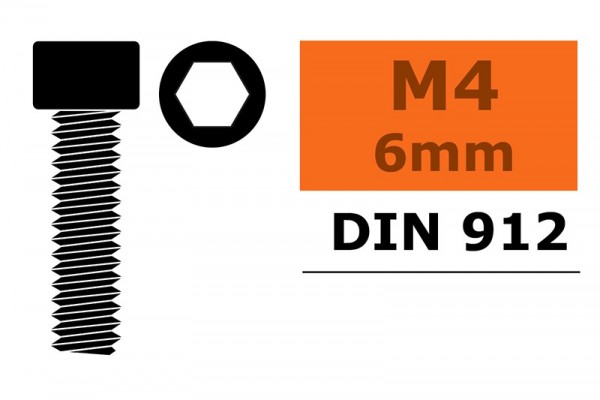 GF0100-023 Zylinderschrauben M4X6 (10)