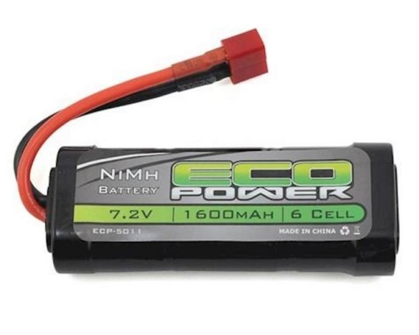 EcoPower 6-Cell 7.2V/1600mAh NiMH 2/3A Stick