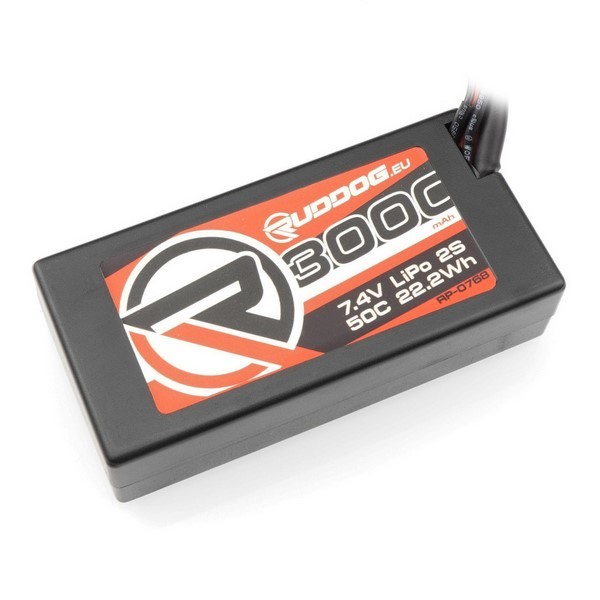 RUDDOG 3000mAh 50C 7.4V LiPo Short Stick Pack Mit T-Plug