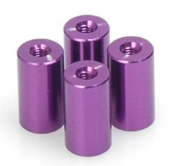 U2975 Purple Alloy Spacer - M3x14 pk4