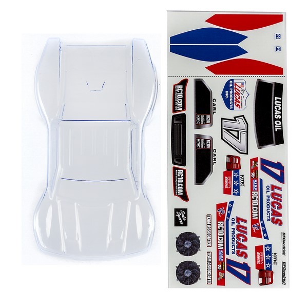 21425 Asso SC28 Body clear with Lucas Oil decals