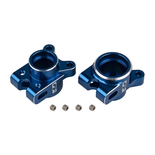 92471 Asso RC10B7 FT Rear Hub Set Blau Aluminium