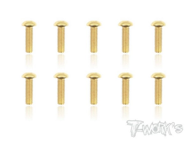 T-Work´s 3x10mm Gold Plated Steel Buttonhead Screw