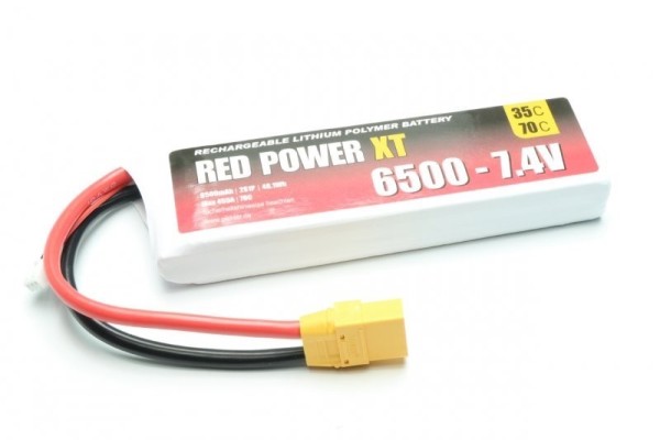 15442 LiPo Akku RED POWER XT 6500 - 7.4V XT90