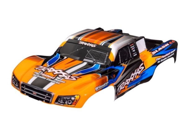 6928T Traxxas Karosserie Slash 2WD 4x4 Orange/Blau