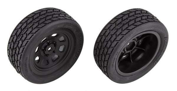 71194 Asso SR10 Front Wheels with Street Stock Tire Reifen Kompletträder