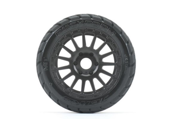Jetko Extreme Tyre 1:8 Buggy Rockform Belted on Black Rim 17mm (2)