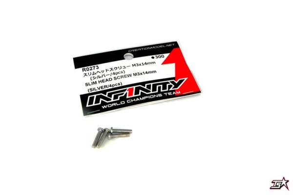 Infinity Slim Head Screw M3x14mm (Silver/4pcs)