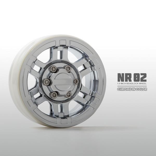 70265 Gmade 1.9 NR02 Beadlock Wheels (Chrome) (2)