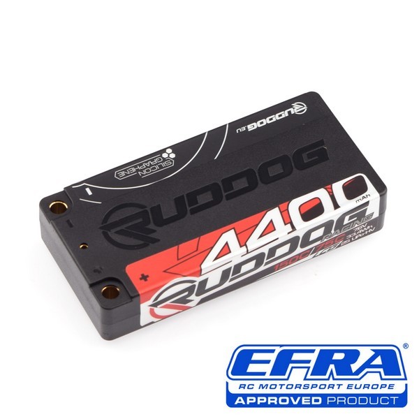 RUDDOG Lipo 4400mAh 150C/75C 7.6V LCG Shorty 5mm