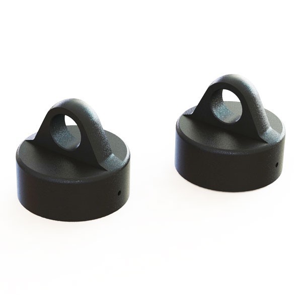 AR330491 ALUMINUM SHOCK CAP (BLACK) (2pcs)