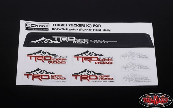 RC4WD Front Windshield Decals 1985 Toyota 4Runner