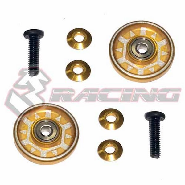 M4WD-30/GO 13mm ALU Ball Race Rollers Gold