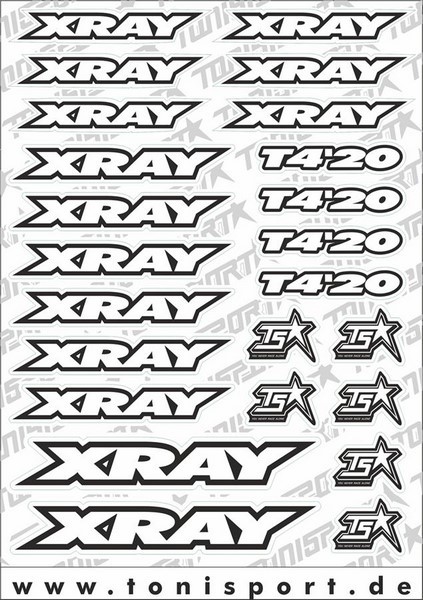 ToniSport XRAY T4 2020 Decal Sheet - White