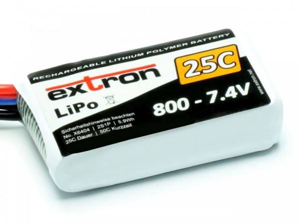 X6404 Extron LiPo Akku Extron X2 800 - 7,4V (25C 5