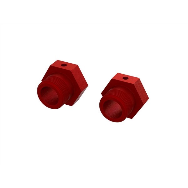 ARA310928 Aluminum Wheel Hex 24mm (Red) (2)