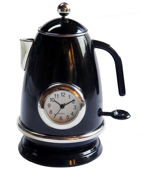 SIVA TOYS Siva Clock Uhr Teapot schwarz