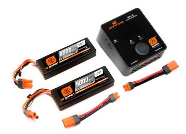 Spektrum Smart Powerstage Bundle 4S 2x 5000mAh 2S 1X S2100 Smart Ladegerät