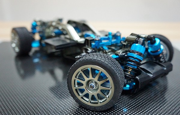 Yeah Racing Alu Aufhängung Tuning Kit Tamiya M05 und M06 für Spurverbreiterung Blau