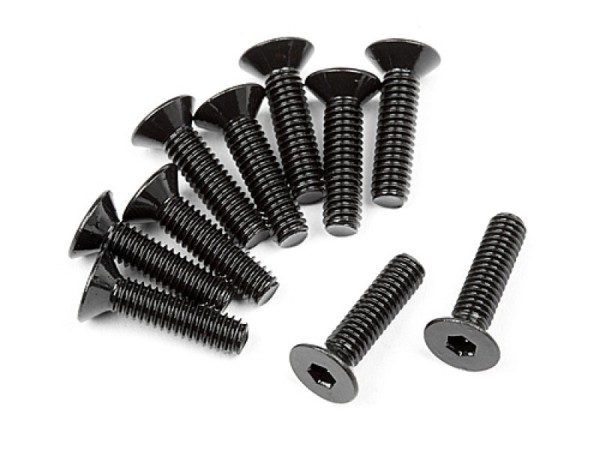 107375 Flat head screw M2.5x10mm (Hex socket/10Stk