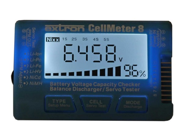 X5501 Extron Cell Meter 8 Lipo Tester