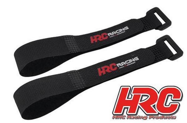 HRC5046B Klettband mit Öse schwarz mit Logo 15x250
