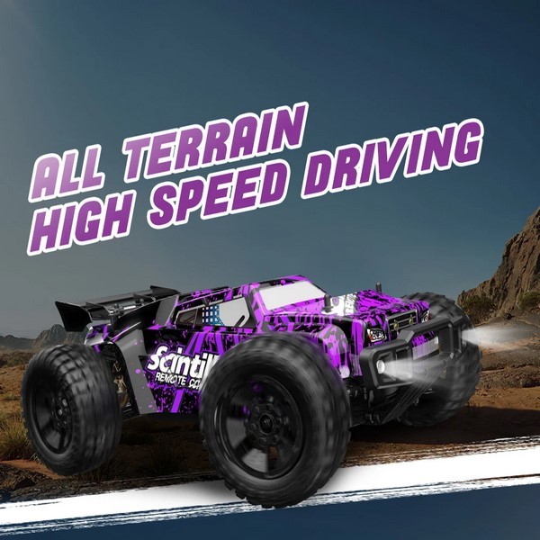 Planet-rc 1/12 Truggy Truck Brushless 4WD RTR Racing Violett / Gelb - RC Auto Ferngesteuert 60 km/h