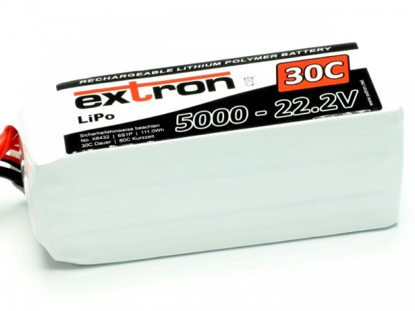 X6432 Extron LiPo Akku Extron X2 5000 - 22,2V (30C