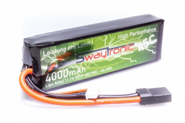 SWAY-TRX LiPo 3S 11.1V 4000mAh 45C/90C - Akku - TRX - Traxxas Stecker