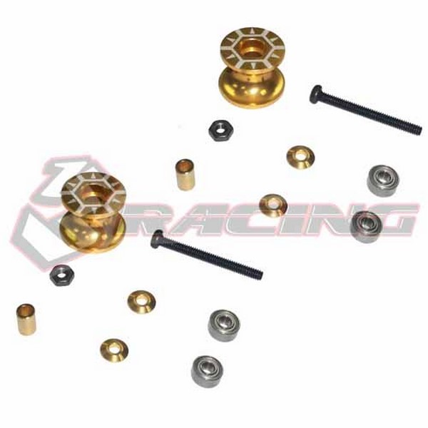 M4WD-34/GO Double ALU Rollers 12-13mm Gold