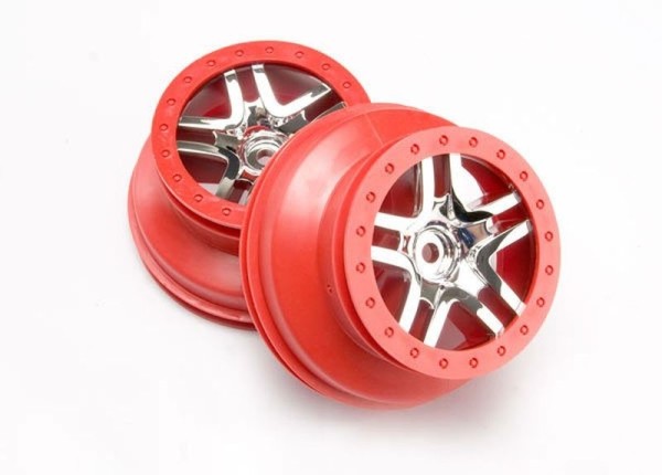 6872A Traxxas Wheels SCT Split-Spoke chrome red be