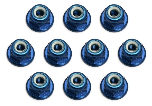 25392 Asso Factory Team 3mm (M3) Locknut Blue Alu