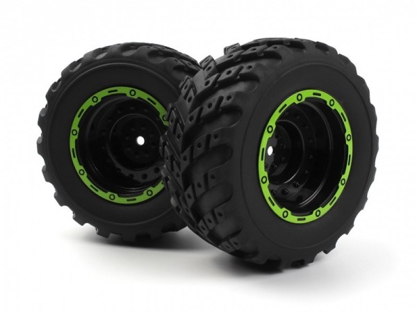 540181 Blackzon Smyter MT Wheels/Tires Green