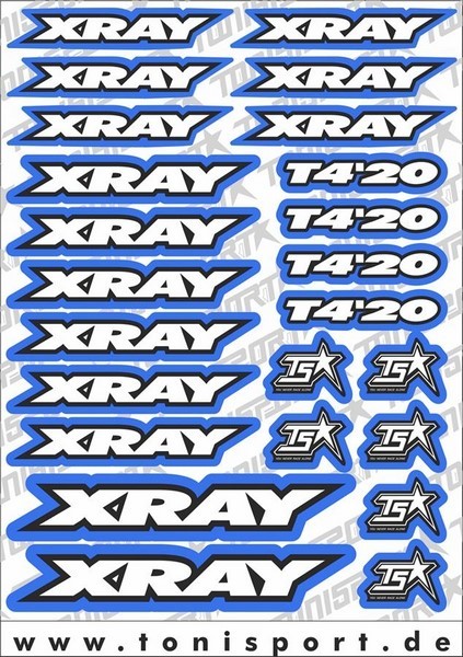 ToniSport XRAY T4 2020 Decal Sheet - Blue