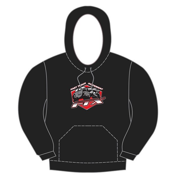 FTX BADGE LOGO BRAND PULLOVER HOODIE BLACK - X LAR