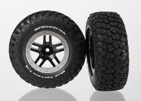 5885 Traxxas Tires / Wheels assembled glued Black