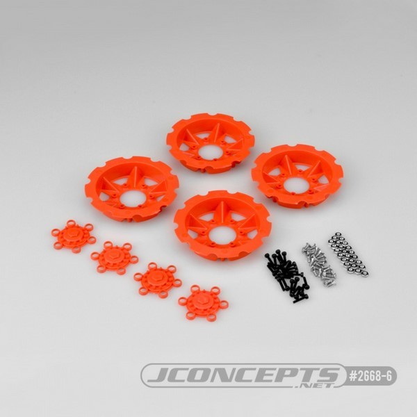 Jconcepts Tracker wheel discs - orange (fits - #33