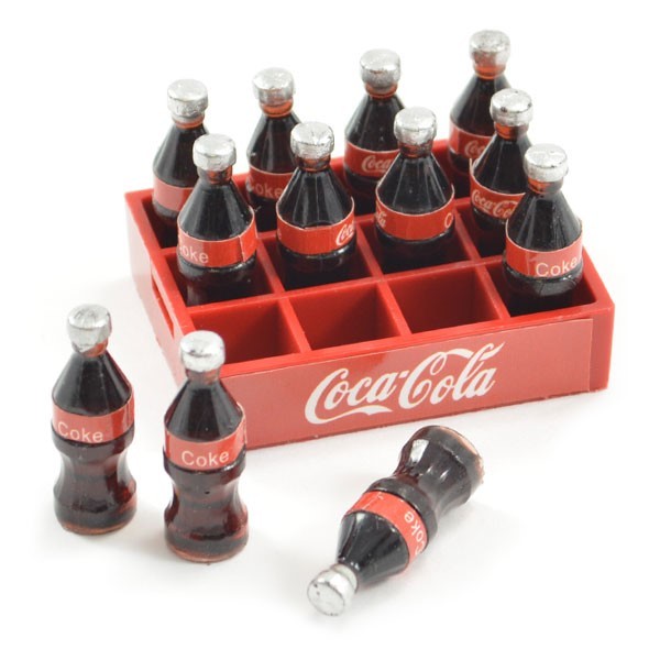 FASTRAX 1/10 Scale Getränkekasten mit Flaschen Coca Cola