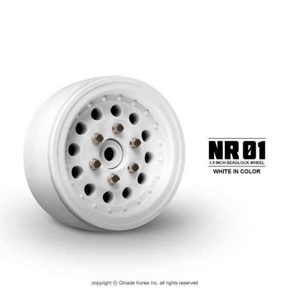 70226 Gmade 1.9 NR01 Beadlock Wheels (White) (2)