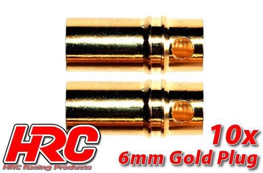 HRC9006F Stecker Gold 6.0mm weibchen (10 Stk.)