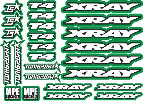 ToniSport Xray T4 Precut Sticker Sheet - Green