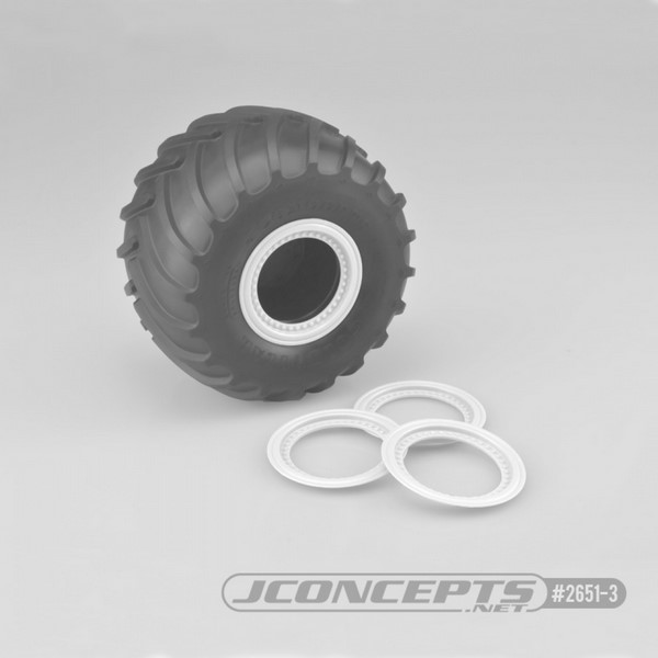 Jconcepts Tribute wheel beadlocks - white - glue-o