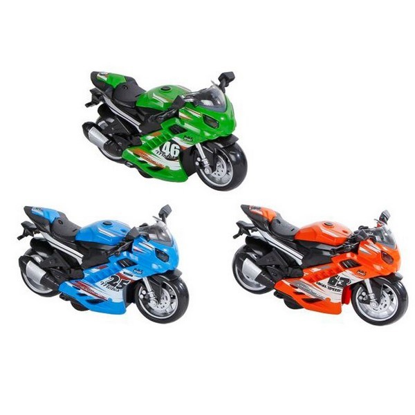 SIVA TOYS Motorrad Rückzug + Licht + Sound 14,5cm